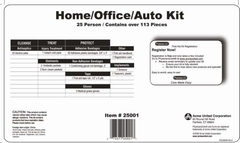 Acme Home/Office/Auto Kit